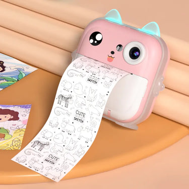 Kids Cute Bunny Shape Instant Print Camera - Pink